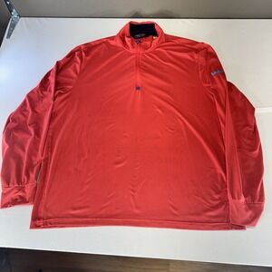 Polo Golf Ralph Lauren Pullover Mens XL Red 1/4 Quarter Zip Water‎ Repellent